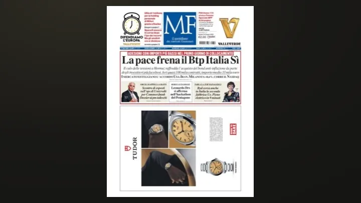 Front page of Milano Finanza, June 16, 2026 issue