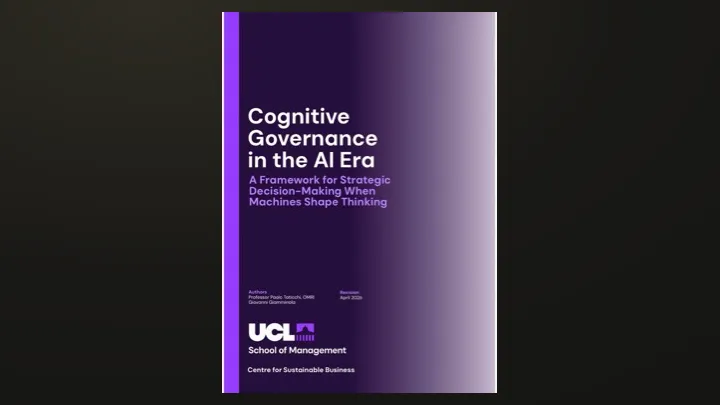 Cover of the Cognitive Governance in the AI Era white paper